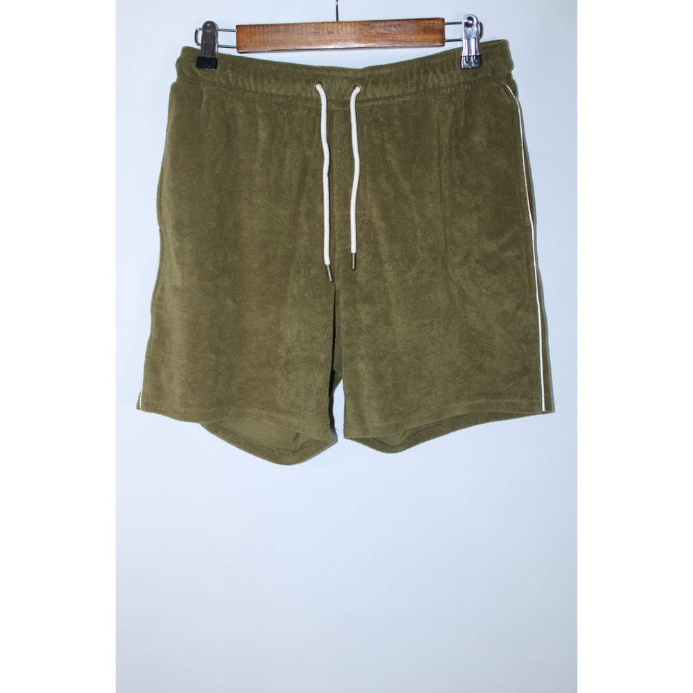 Dandy Del Mar Men's Small Green White Terry Cloth Shorts